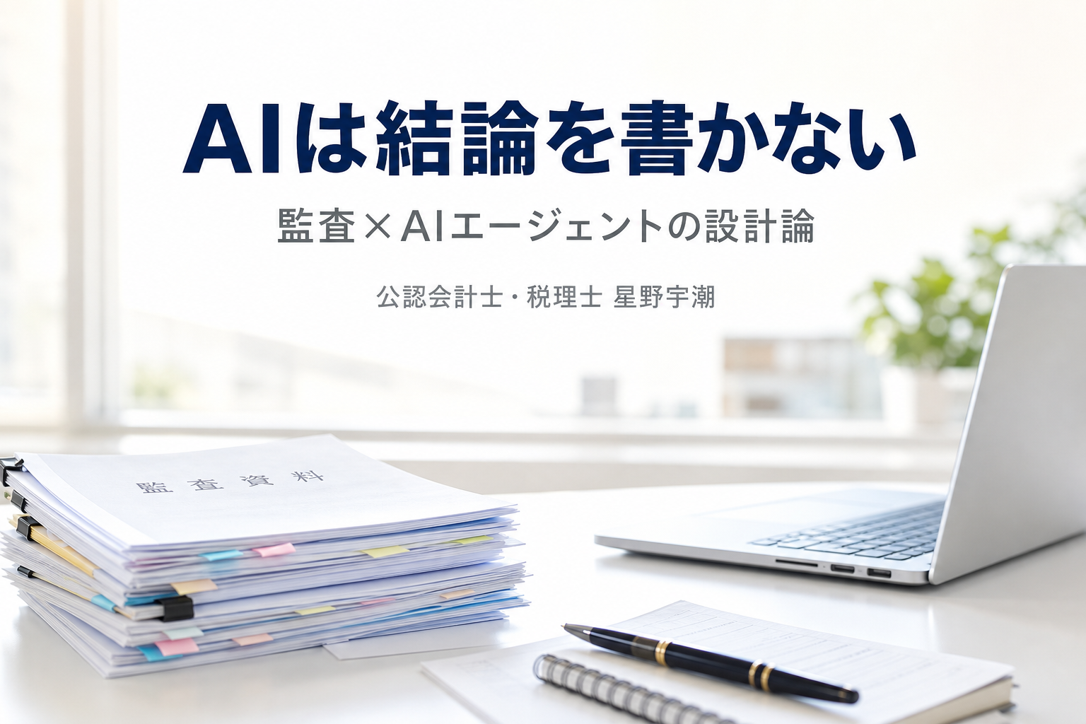 監査×AIエージェントの設計論「AIは結論を書かない」｜公認会計士・税理士 星野宇潮